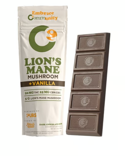 Photograph of product: Community - Chocolate - Lions Mane Mushroom Vanilla Dark Chocolate Bar (50mg)
