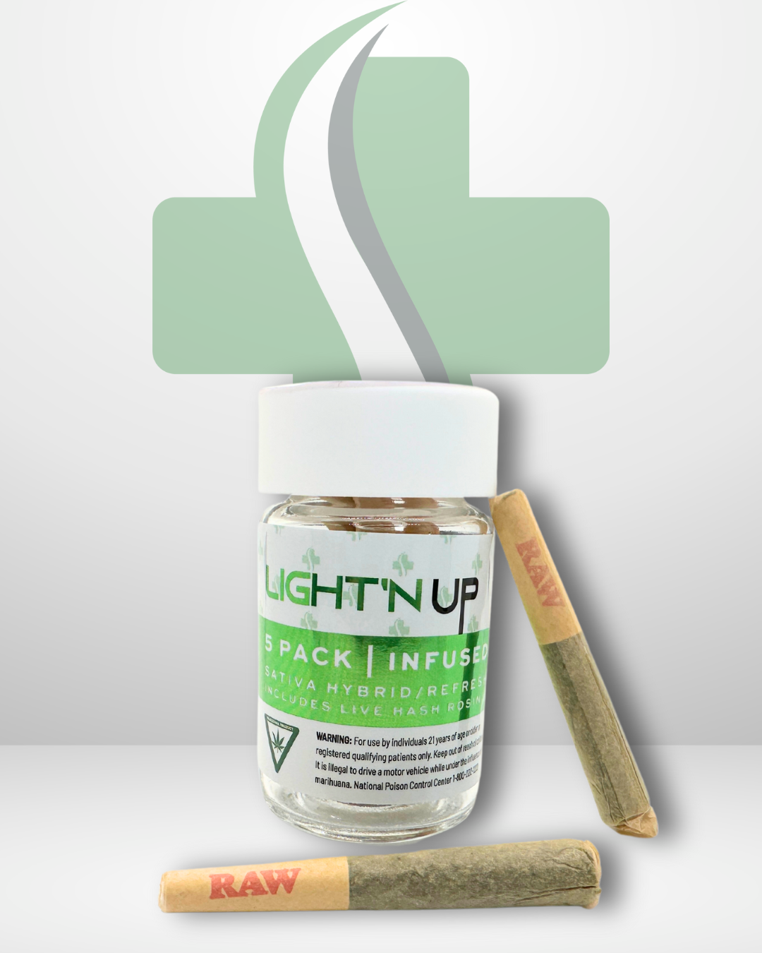 Photograph of product: Light'N Up Lil Sluggers | Tropical Rabbit | Live Rosin Infused Preroll 5pk