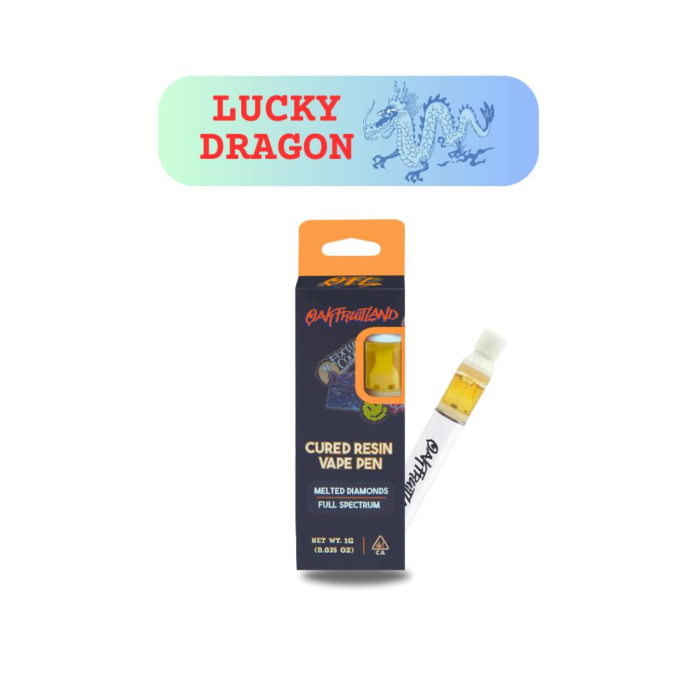 Photograph of product: Oakfruitland - Lucky Dragon (Hybrid) Cured Resin All-In-One Vape