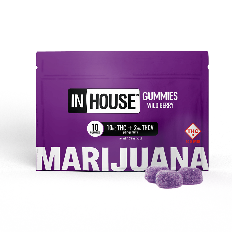 Photograph of product: 5:1 TH-oui/TH-ouiV Wild Berry - InHouse - 100mg Fast-Acting Gummies
