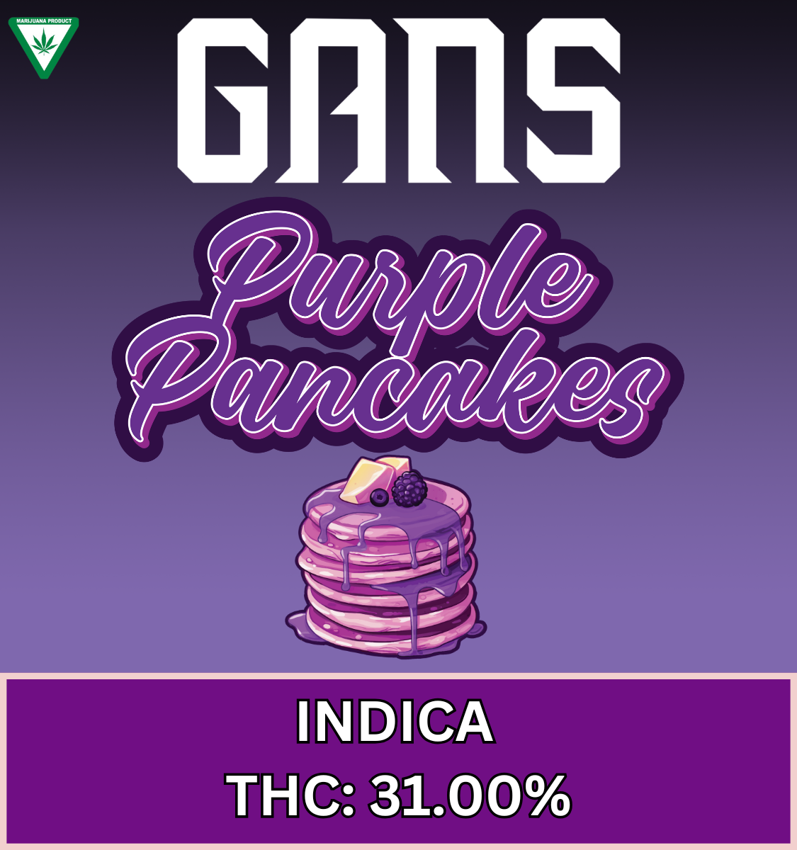 Photograph of product: Zaza Tier Deli - Purple Pancakes - 1g