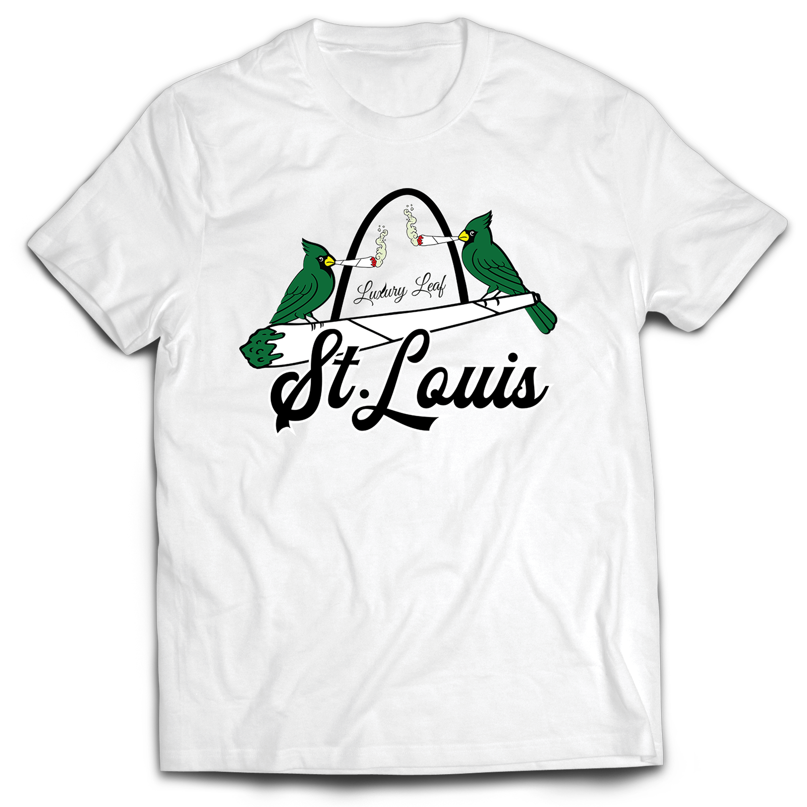 Photograph of product: LUX 420 STL Cards T-Shirt - White (XL-3X)
