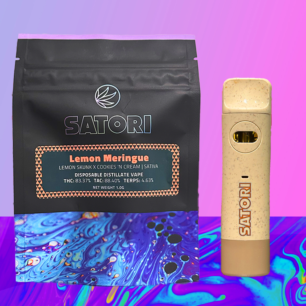 Photograph of product: Lemon Meringue | 1g Disposable Vape | Satori