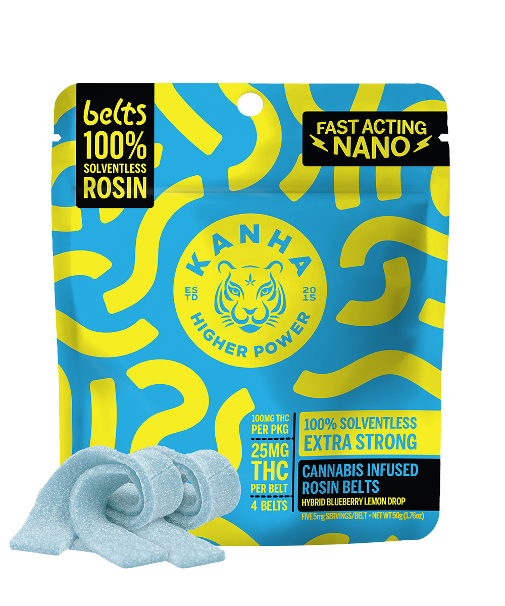 Photograph of product: Blueberry Lemon Drop (H) - 100mg Rosin Belts Gummies