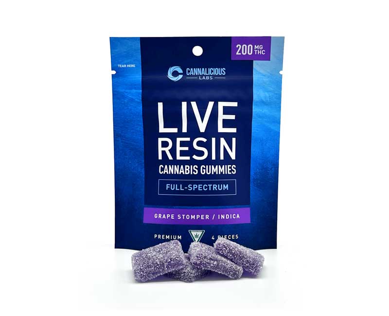 Photograph of product: Cannalicious - Live Resin Grape Stomper Gummies 200mg
