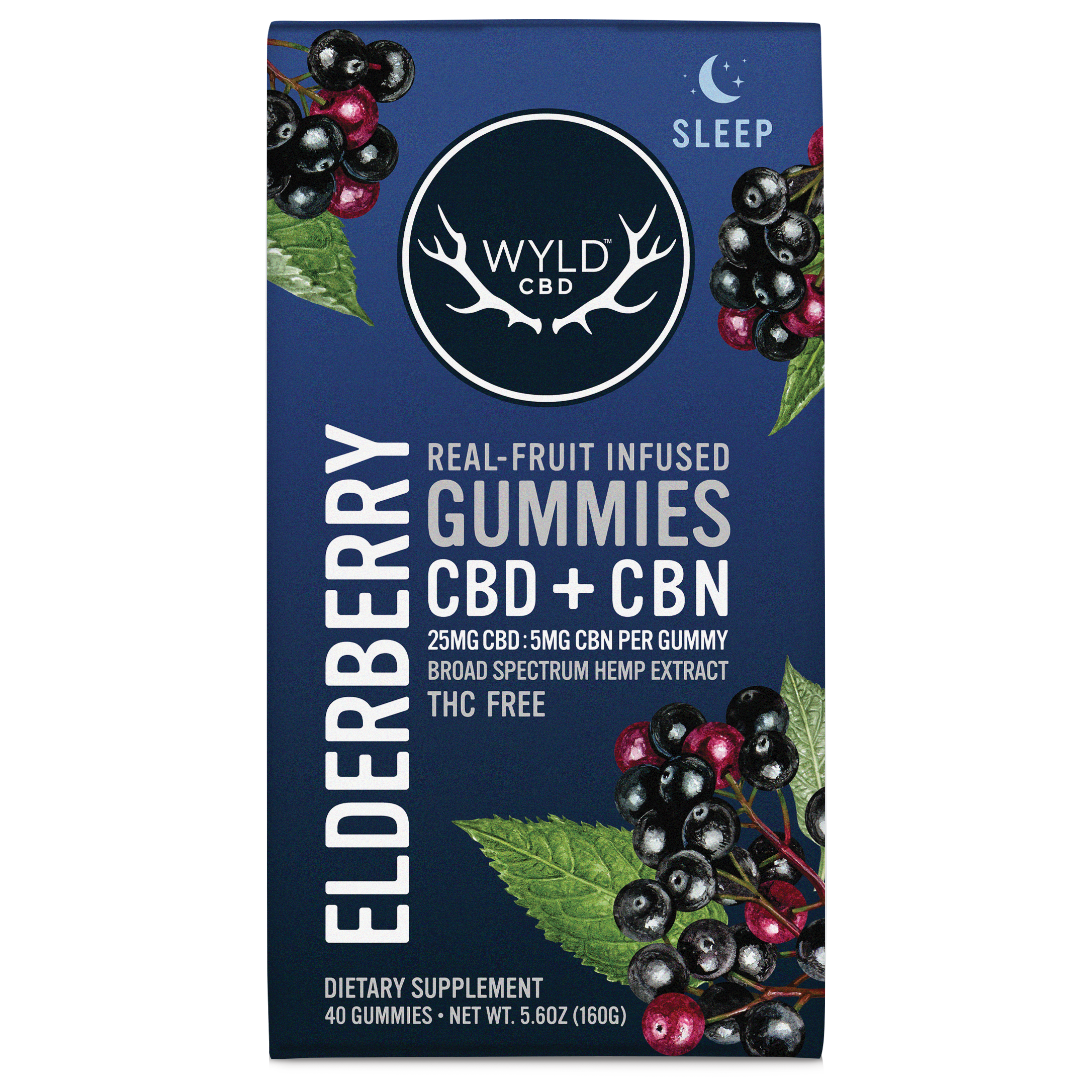 Photograph of product: Wyld > 1000mg Gummies > Elderberry > CBD:CBN > Hemp