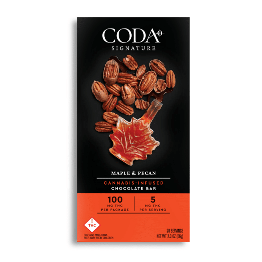 Photograph of Product: Chocolate Bar | Maple & Pecan | 100mg THC