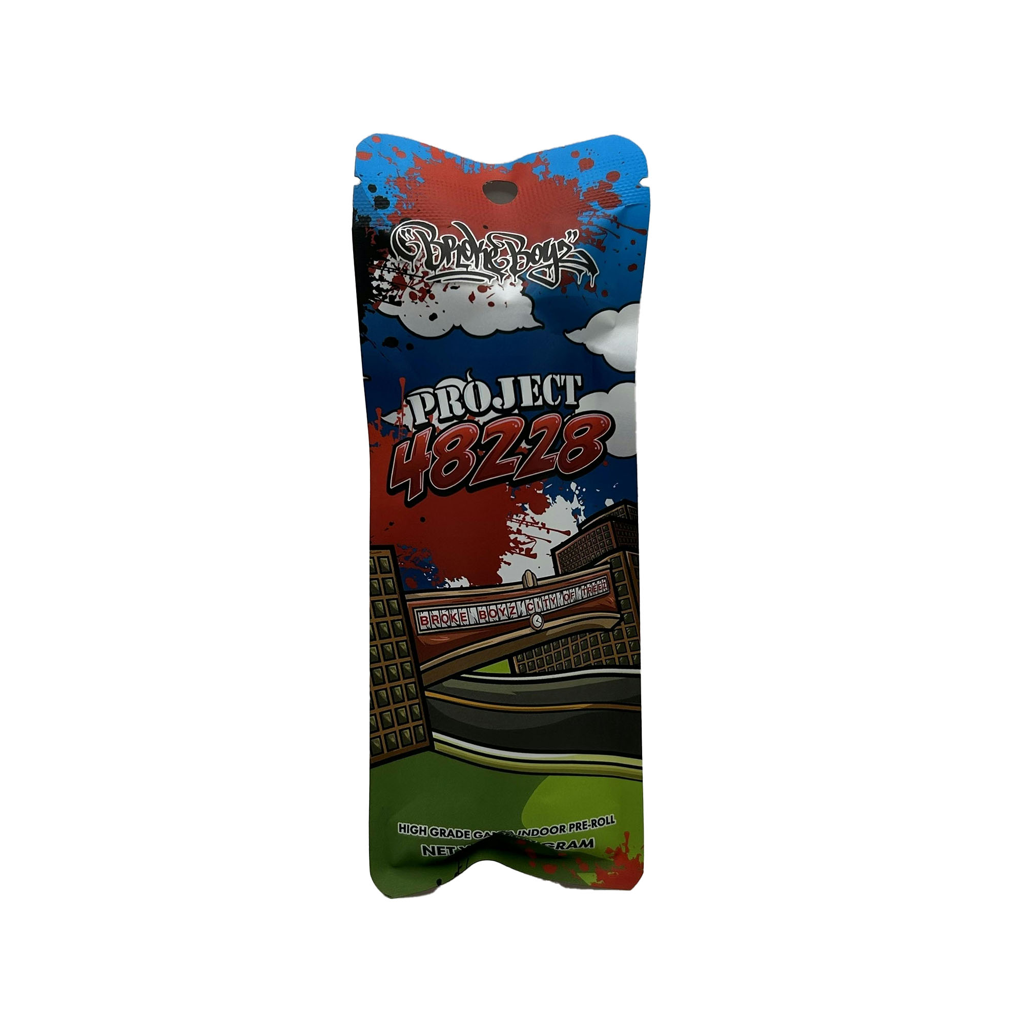 Photograph of product: Broke Boyz - 1g Preroll - Project 48228