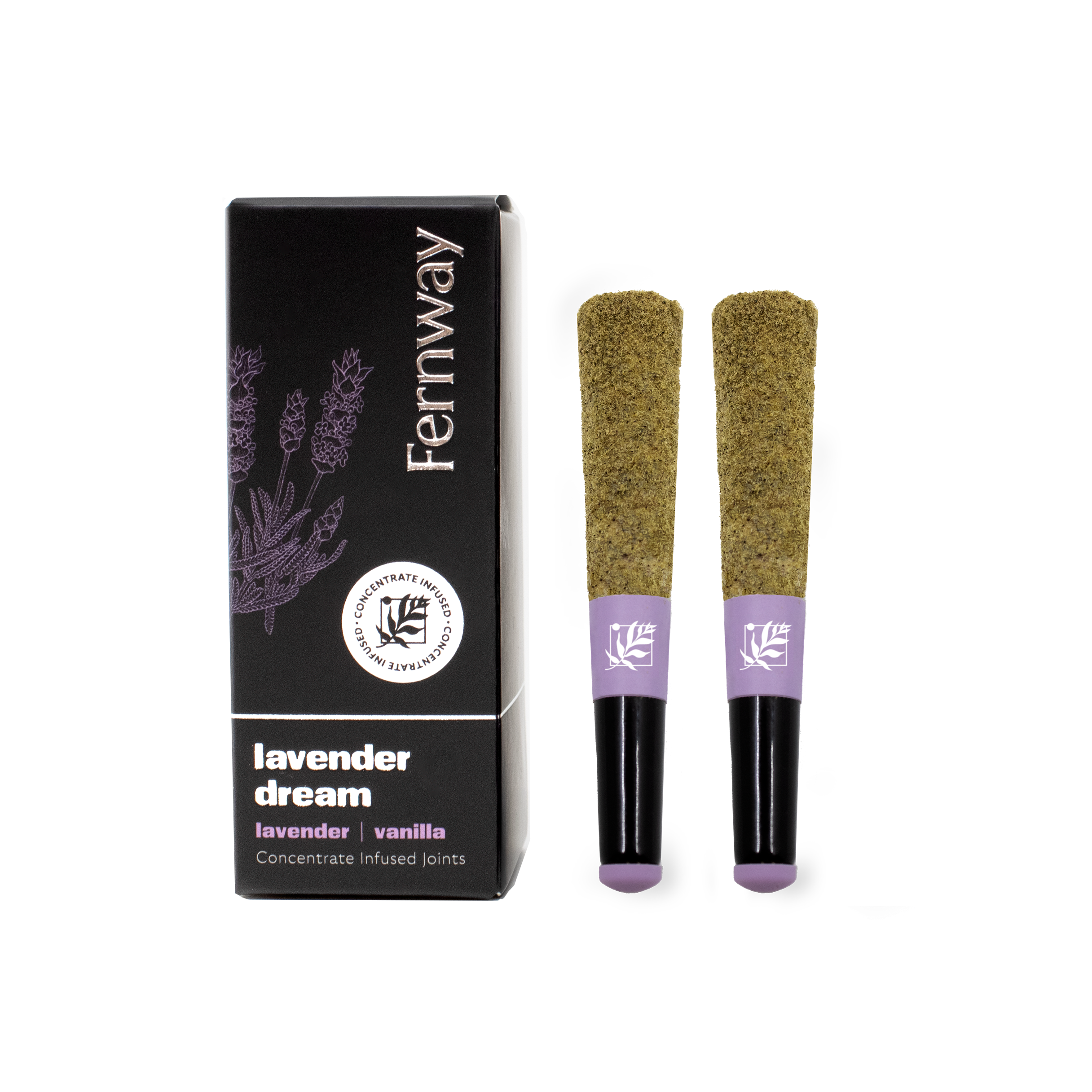 Photograph of product: Lavender Dream Diamond Infused Pre-Roll 2pk | Fernway |