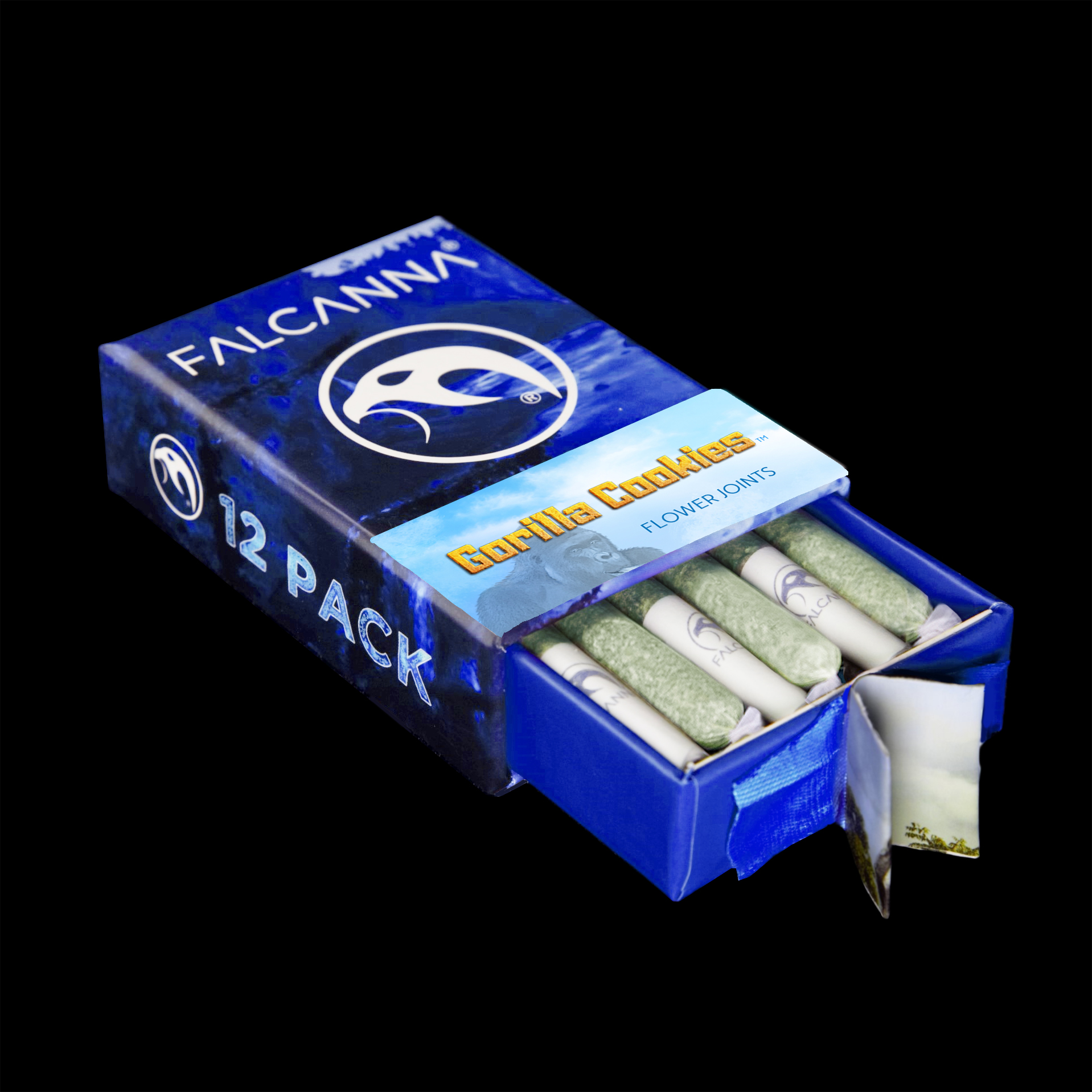 Photograph of product: FALCANNA - Gorilla Cookies Pre-Roll 12-Pack | 7.2g