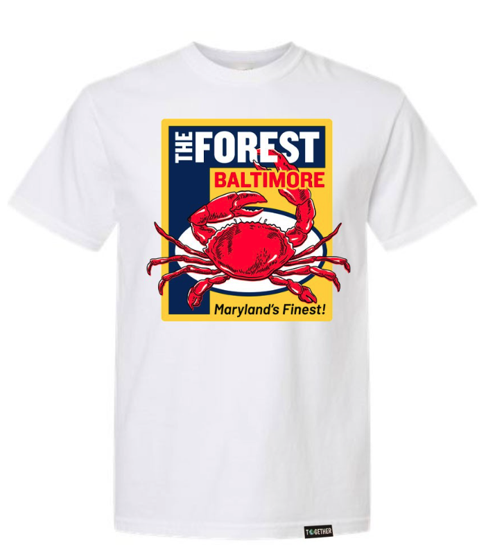Photograph of product: The Forest Crew Neck T-Shirt - White (Old Bay)
