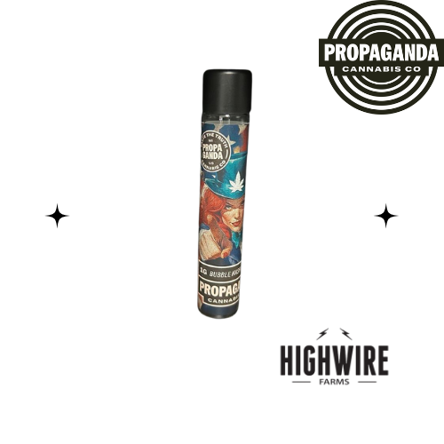 Photograph of product: Propaganda Glitter Bomb Bubble au chocolat Infused Preroll 1g