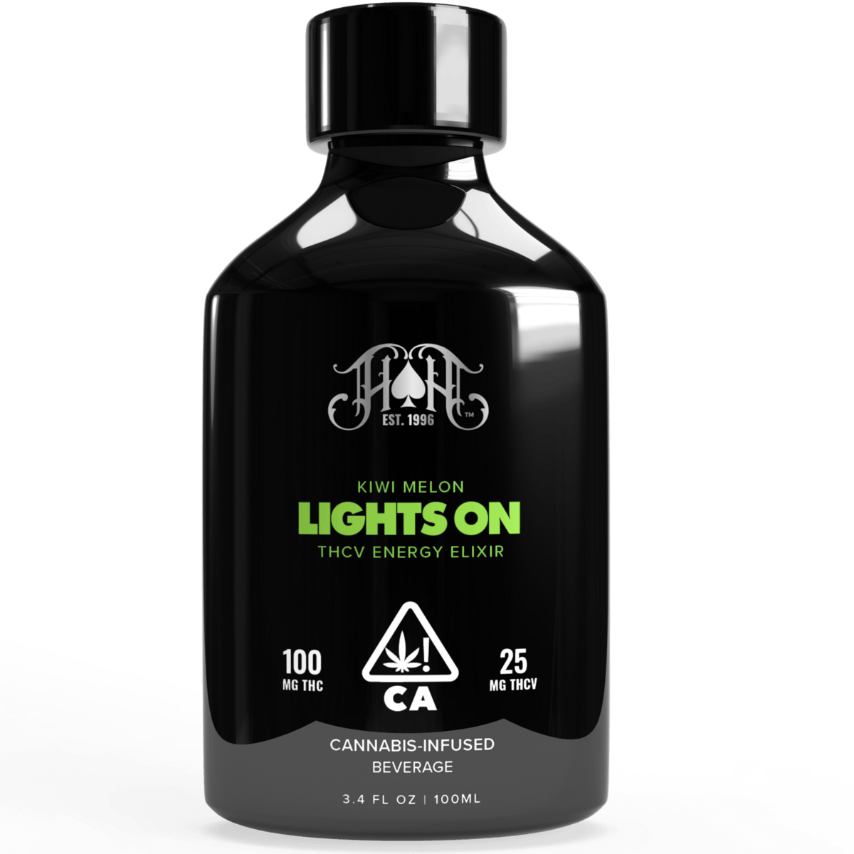 Photograph of product: Heavy Hitters Elixir Lights On 100mg TH-oui 25mg TH-ouiV - Kiwi Melon (S)