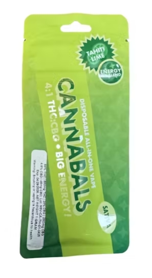 Photograph of product: Cannabals | Tahiti Lime | 1g AIO | Energy