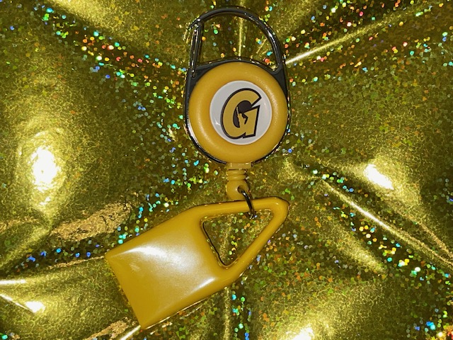 Photograph of product: Gotham Buds - "G Label" Yellow Lighter Holder