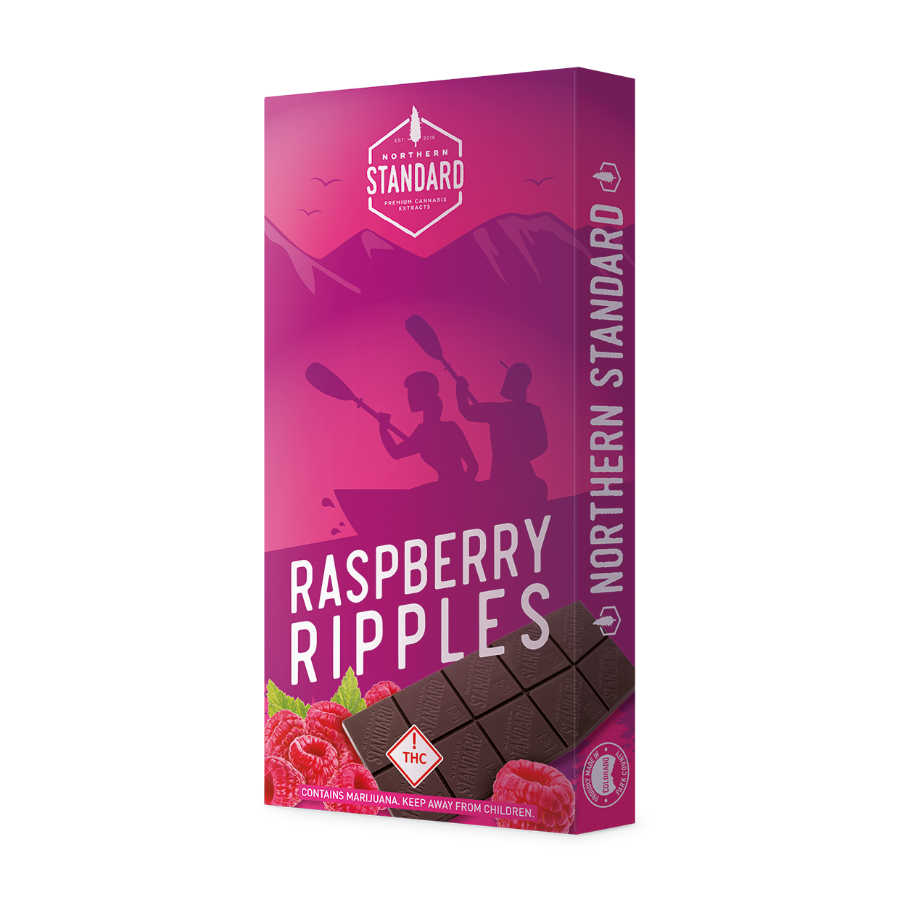 Photograph of product: Rec Northern Standard 100mg Chocolate - Raspberry Ripples