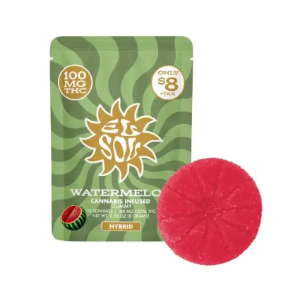 Photograph of product: El Sol   Watermelon Gummy 100mg   100 Mg