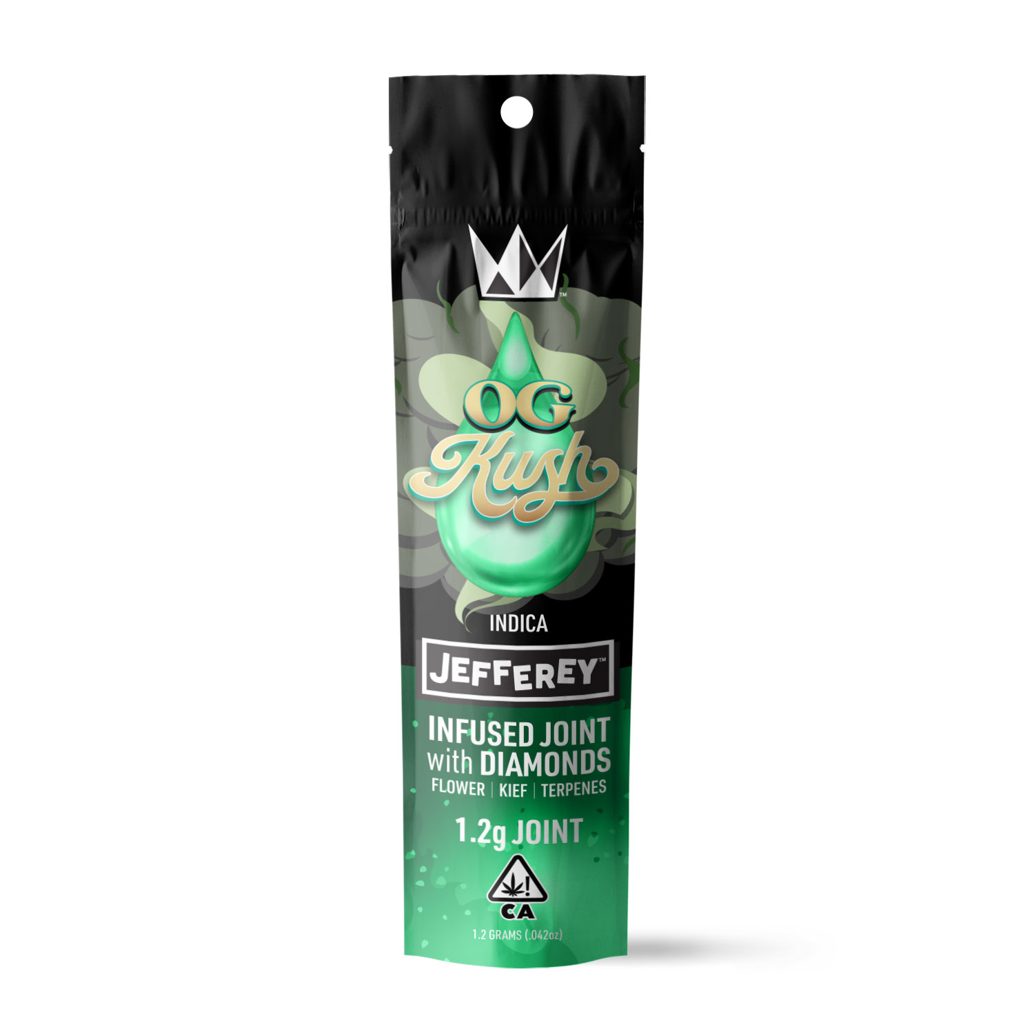 Photograph of product: West Coast Cure - OG Kush Jefferey Infused Preroll 1.2g