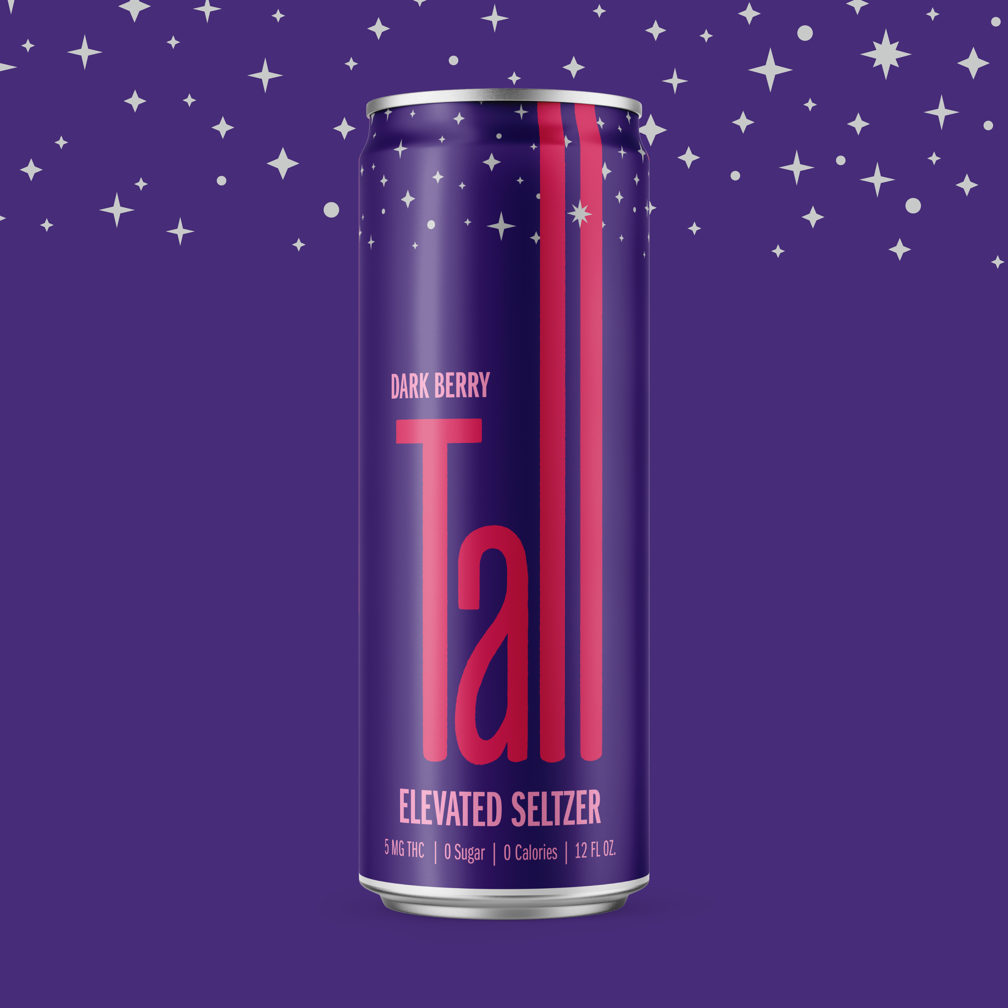 Photograph of Product: Tall | Dark Berry | Infused Seltzer 5MG