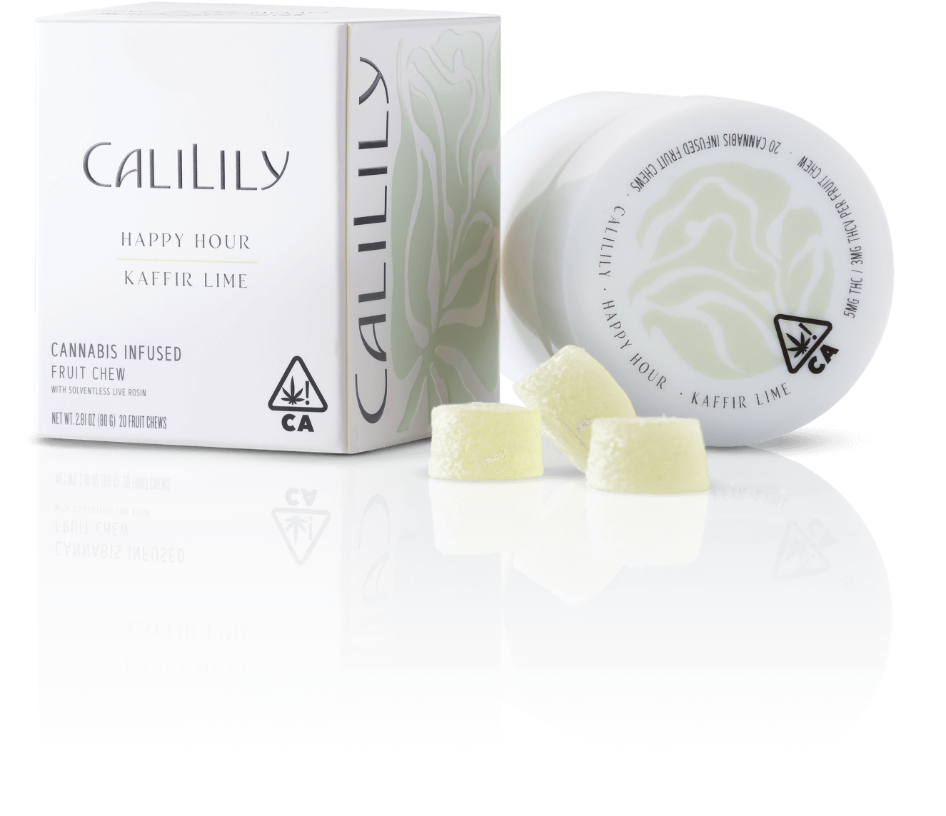Photograph of product: CaliLily | Kafir Lime | Happy Hour | Rosin Fruit Chew | 20pk
