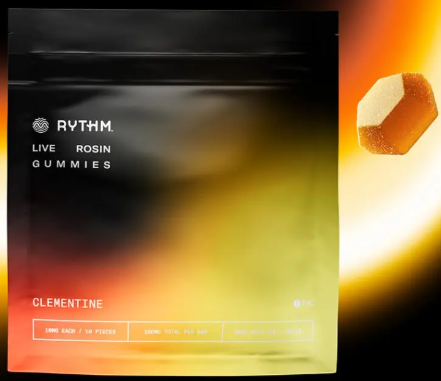 Photograph of product: Rythm Solventless (Afternoon Delight) | Clementine | 10mg (Hybrid)