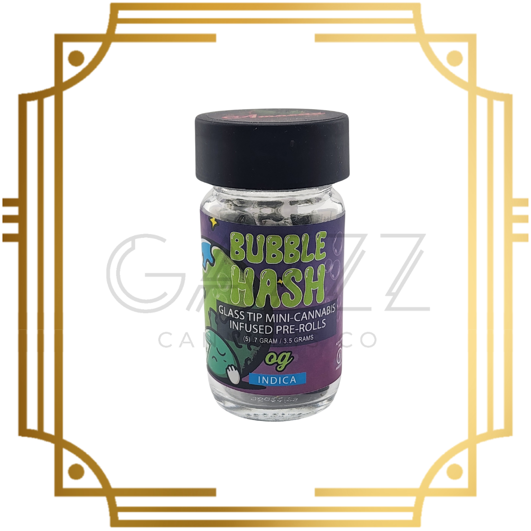 Photograph of product: Amnesia OG Bubble au chocolat Infused Pre-Rolls 5PK