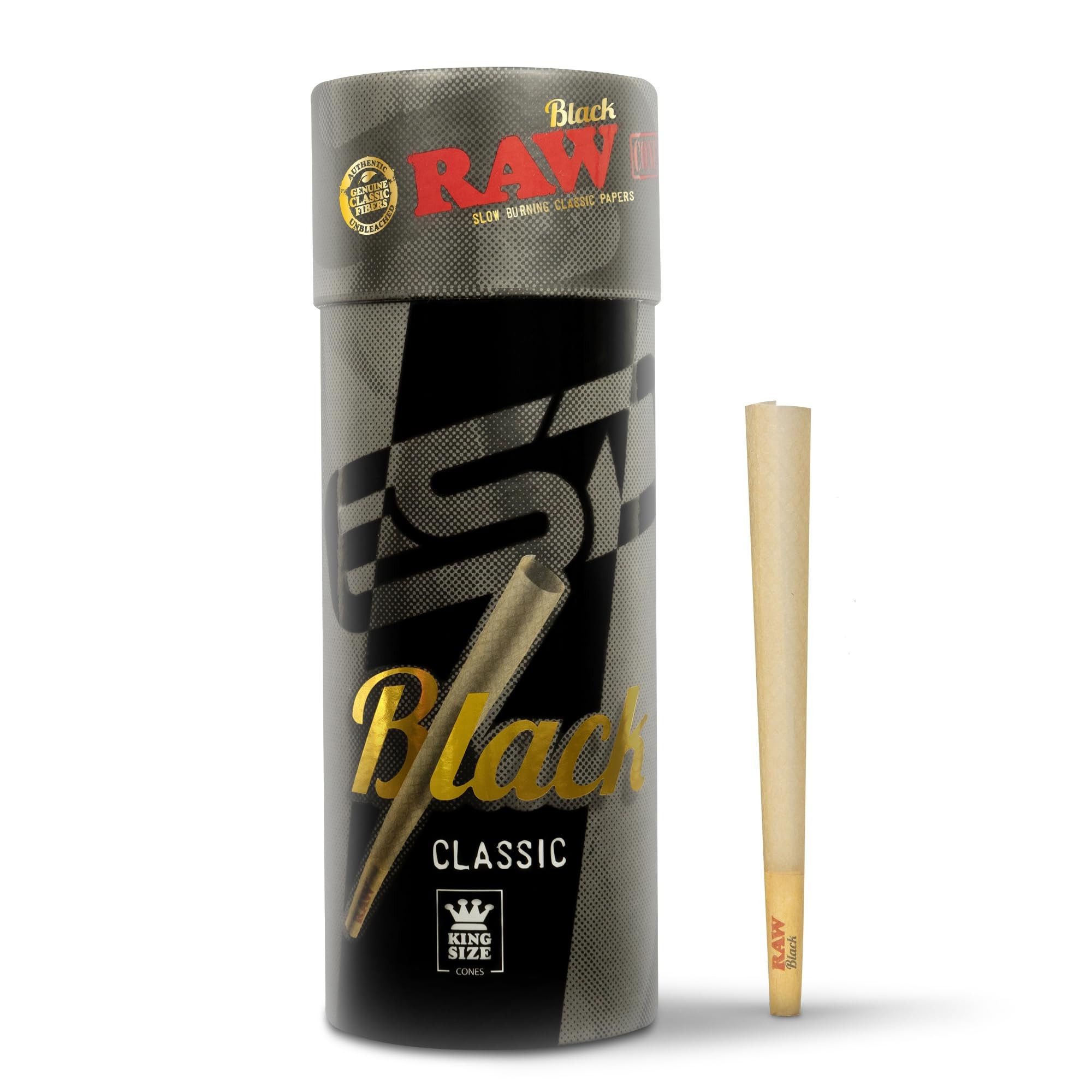 Photograph of product: RAW | Black King Size Cones - 50Pc