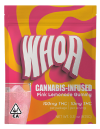 Photograph of product: Whoa | Pink Lemonade Gummy - Bite | 100mg