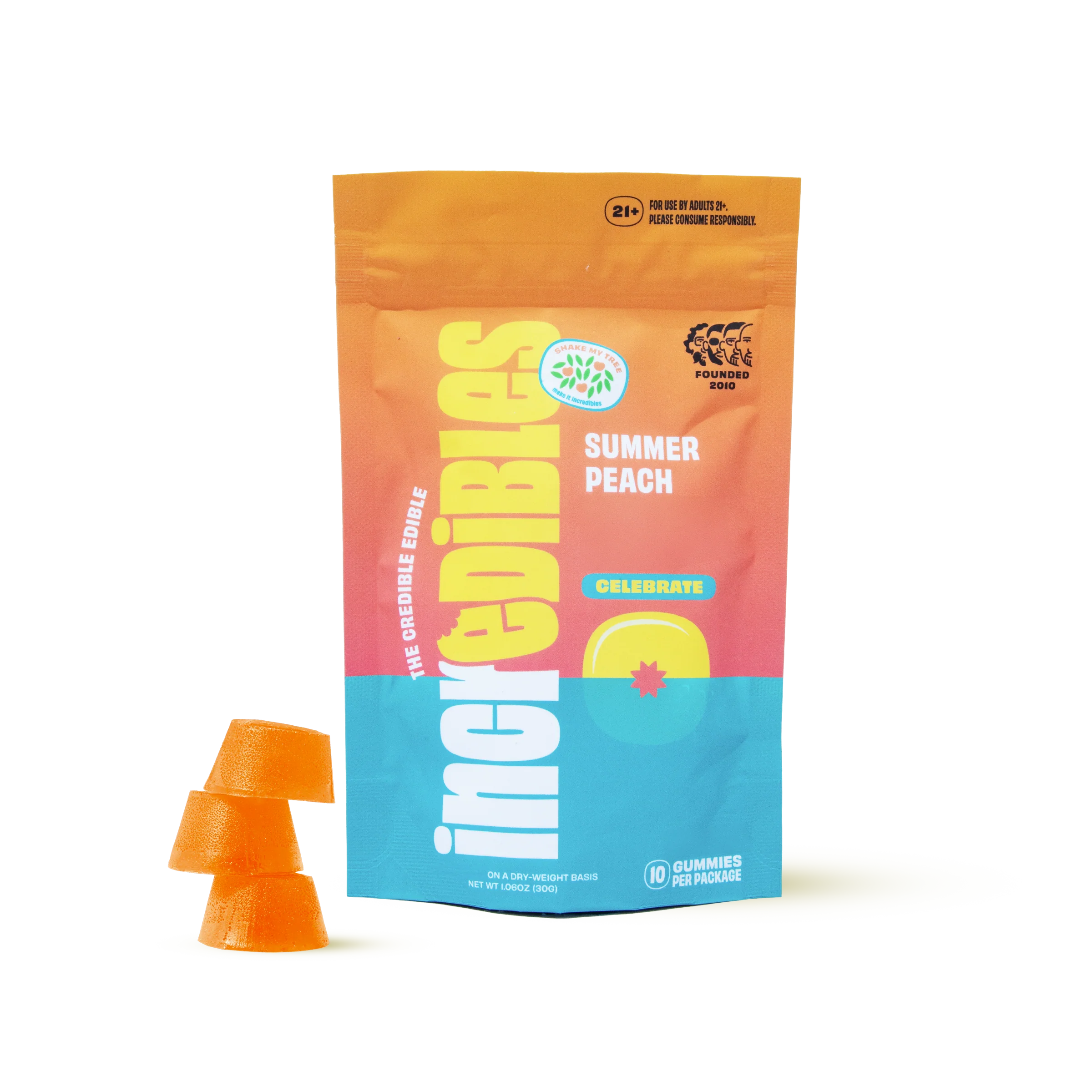 Photograph of product: Fast-Acting Pineapple Express Gummies 100mg (10mg ea | 10-Pack)