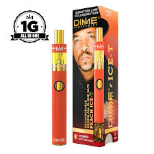 Photograph of product: DIME INDUSTRIES PEACH ICE-T 1000MG AIO
