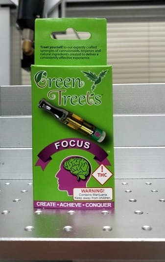 Photograph of product: Green Treets Green Apple Mojito Focus Cartridge 1g