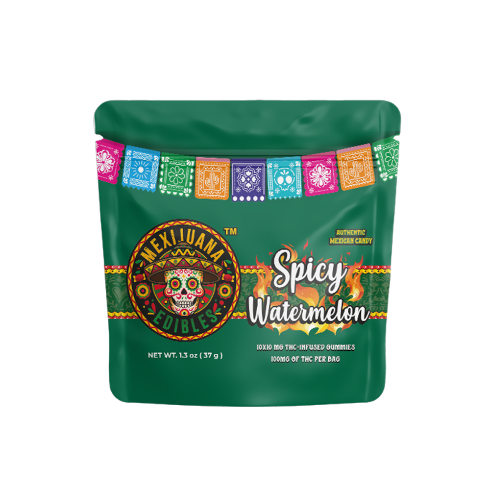 Photograph of product: Mexijuana Spicy Watermelon Gummies 100mg - Hybrid