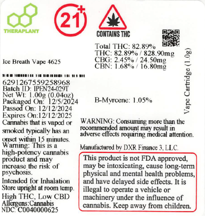 Photograph of product: Ice Breath Vape 4625