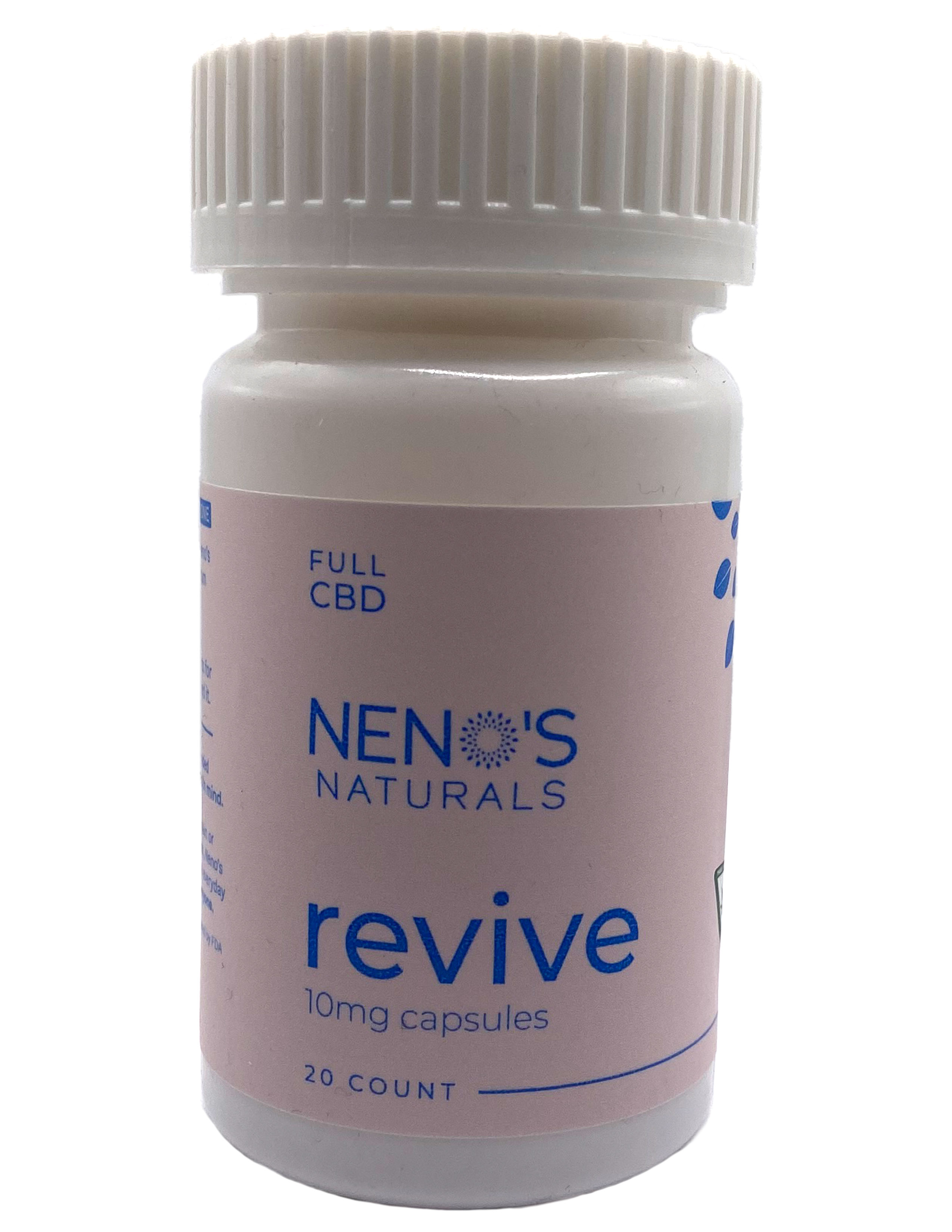 Photograph of product: Neno's Naturals Revive CBD Capsules 200mg