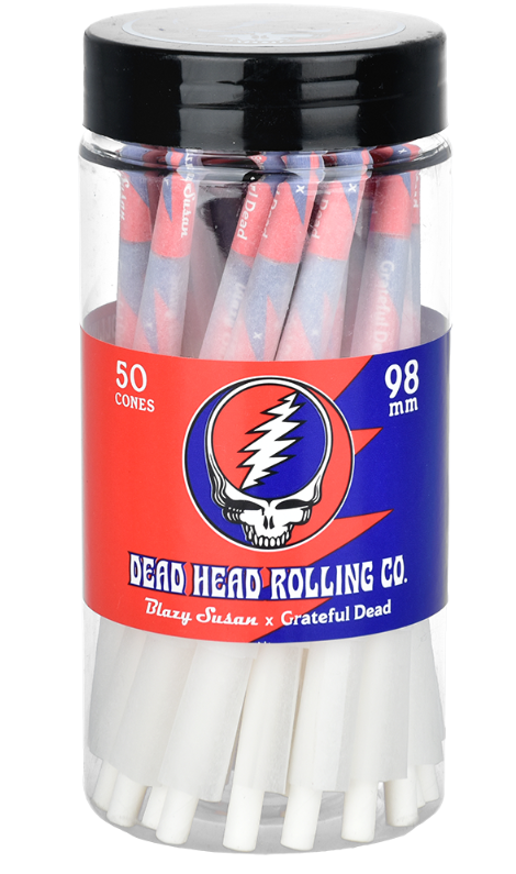 Photograph of product: Blazy Susan x Grateful Dead Pre-Rolled Cones | 50pc Jar | King Size