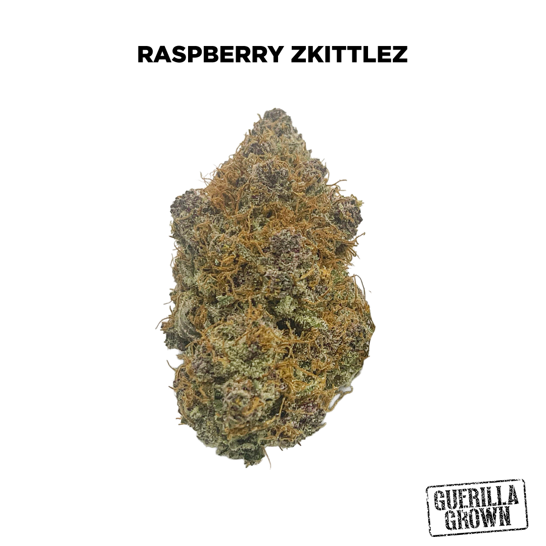 Photograph of product: Guerilla Grown | Raspberry Zkittlez | Deli-Style Flower - 28g