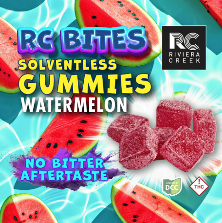 Photograph of product: RC Bites | Watermelon 10pc | 100mg Solventless Gummies