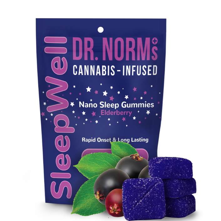 Photograph of product: Dr. Norm's - 100mg - 10ct SleepWell Gummies - Elderberry
