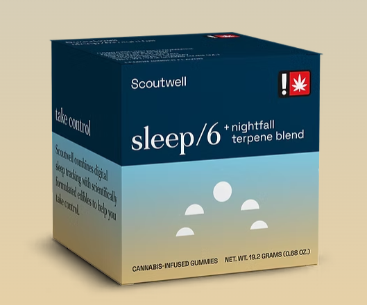 Photograph of product: Scoutwell - Sleep/6 + Nightfall Terpene Blend Gummies