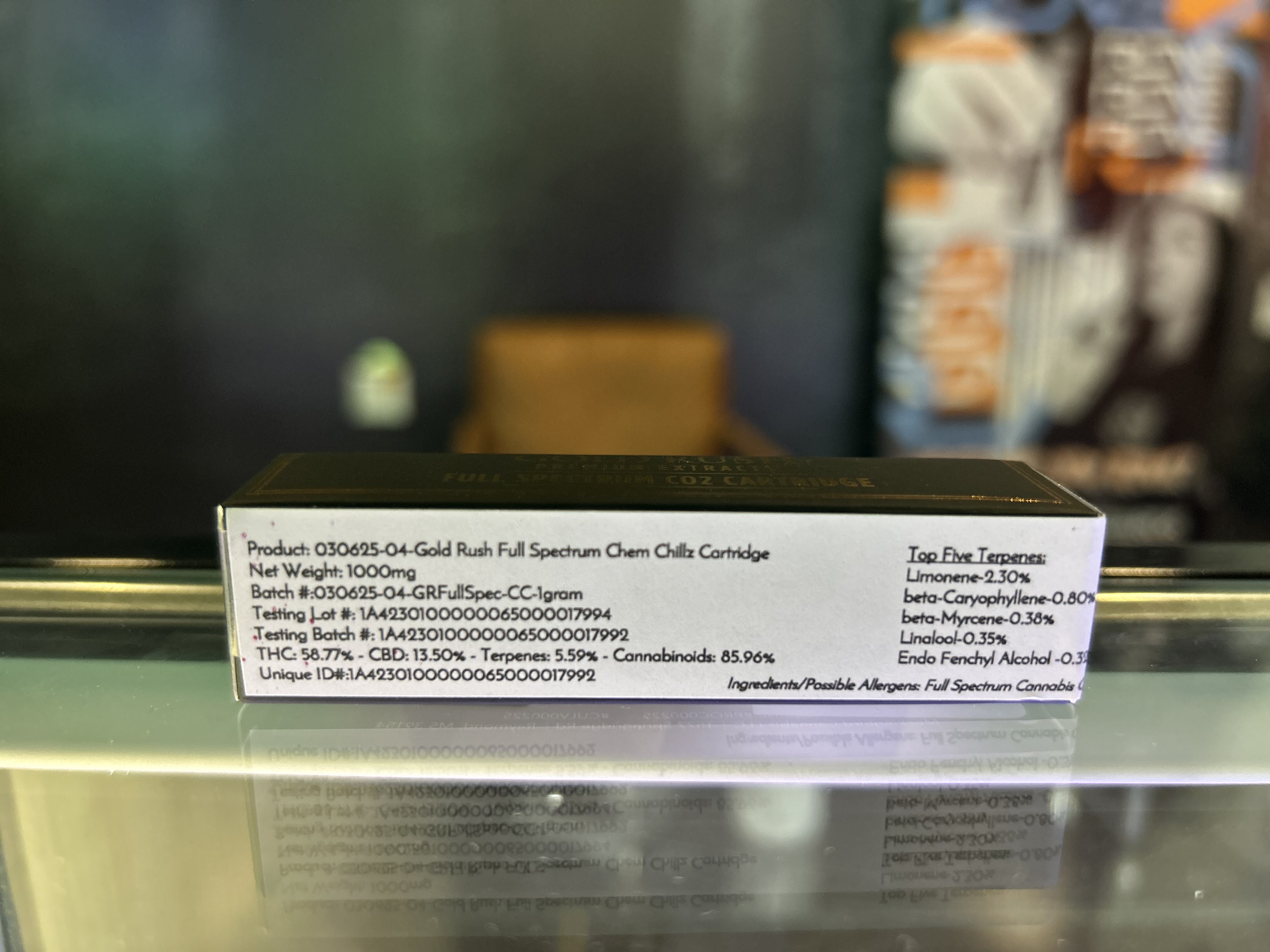 Photograph of product: Chem Chillz Cart | Gold Rush