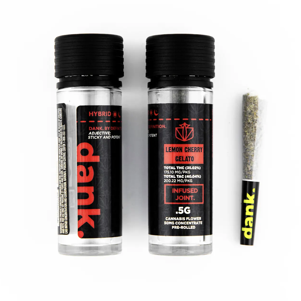 Photograph of product: Dank | Lemon Cherry Gelato l Infused Pre-Roll