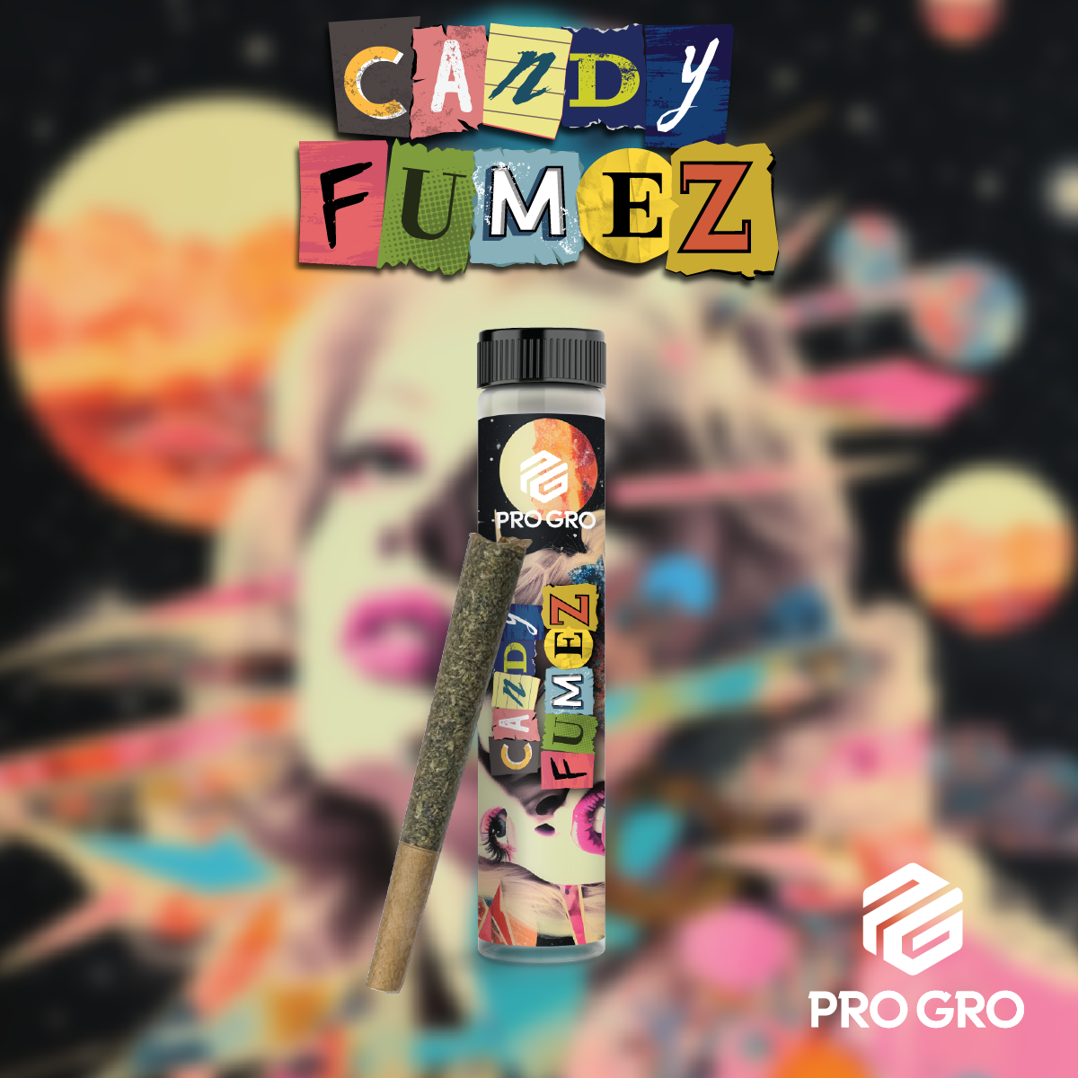 Photograph of product: Candy Fumez Pre-Roll | Pro Gro | 1g (2/$12)
