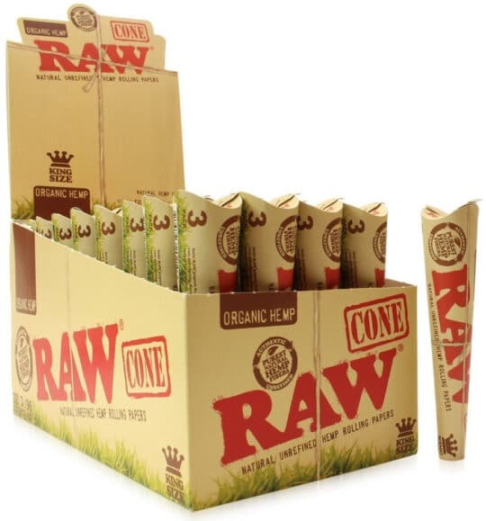 Photograph of product: RAW | King Size | Organic Cones | 3pk