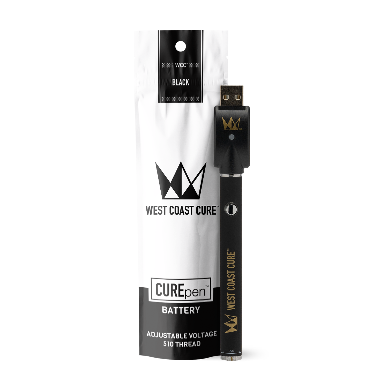 Photograph of product: [West Coast Cure] Battery - 510 Thread Black