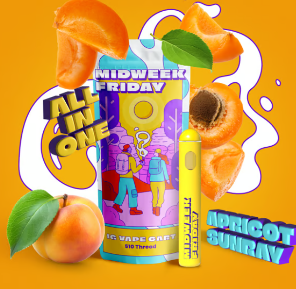 Photograph of product: Midweek Friday - Disposable Vape - Apricot Sunray