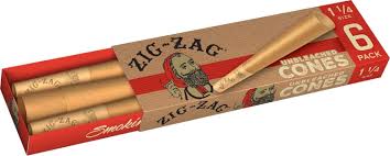 Photograph of product: Cones - Zig Zag 1 1/4 Unbleached - 3pk