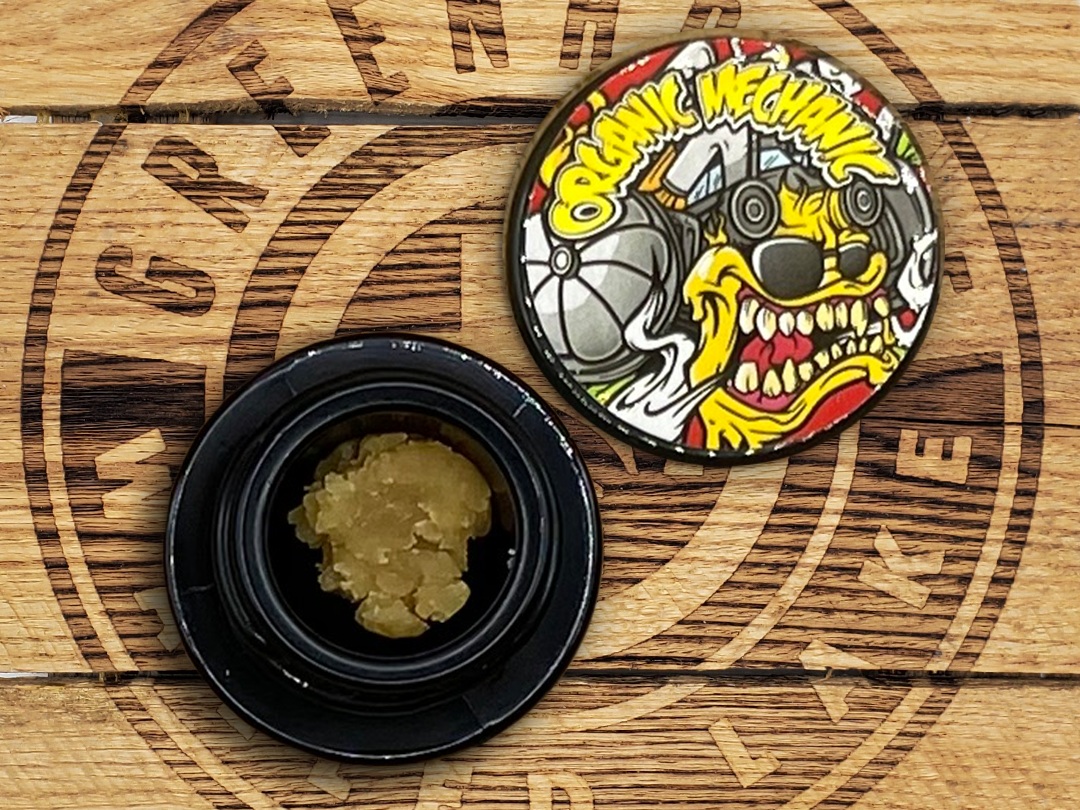 Photograph of product: Organic Mechanic | 90 Micron X Blockberry | 1g au chocolat Rosin