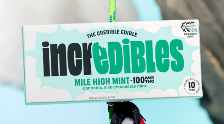 Photograph of product: Mile High Mint Chocolate Bar 100mg