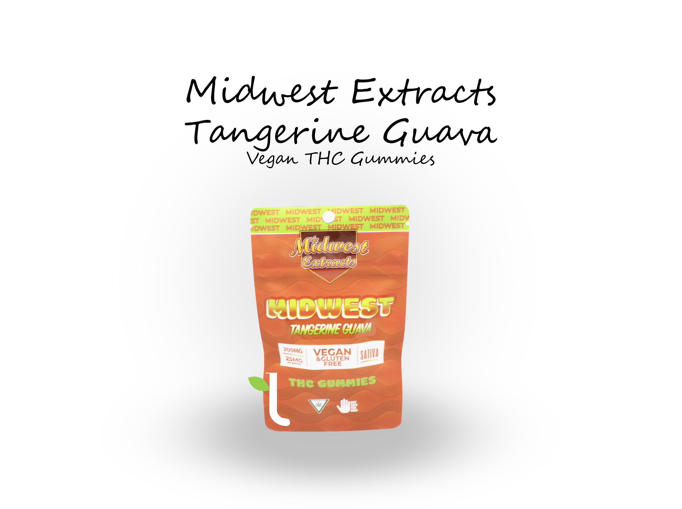 Photograph of product: Midwest Extracts | Tangerine Guava | 200mg Gummy 8pk