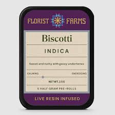 Photograph of product: Florist Farms | Biscotti | Oui'd | 5 Count Prerolls